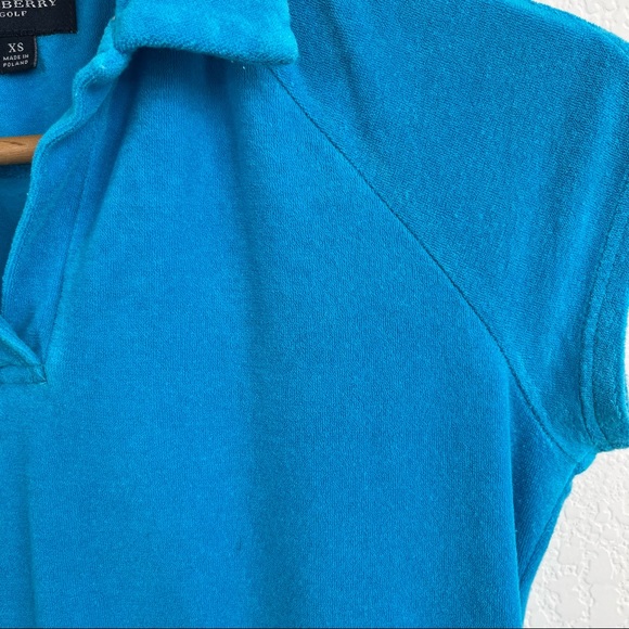 Burberry Golf Terry Towel Cloth Nova Check Plaid Polo - Picture 5 of 11